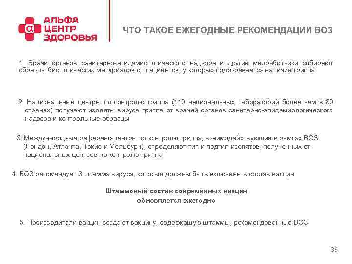 ЧТО ТАКОЕ ЕЖЕГОДНЫЕ РЕКОМЕНДАЦИИ ВОЗ 1. Врачи органов санитарно-эпидемиологического надзора и другие медработники собирают