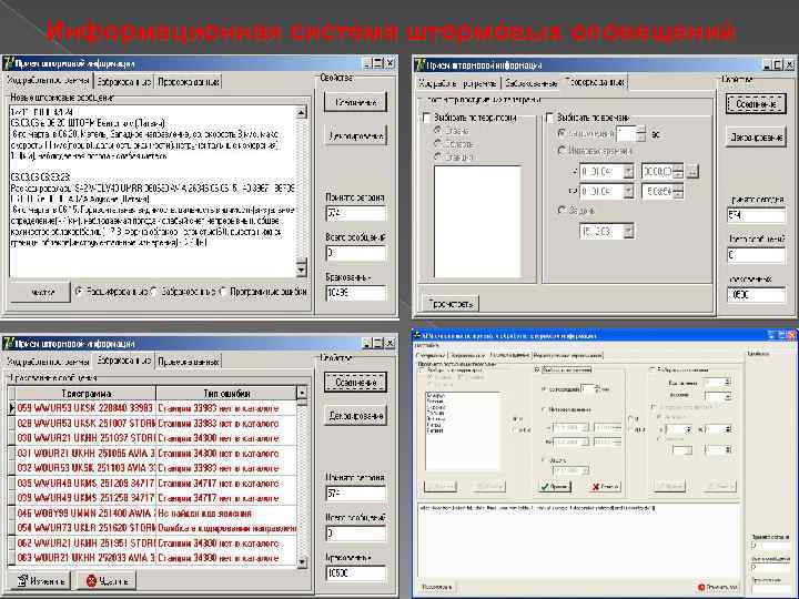 Информационная система штормовых оповещений 