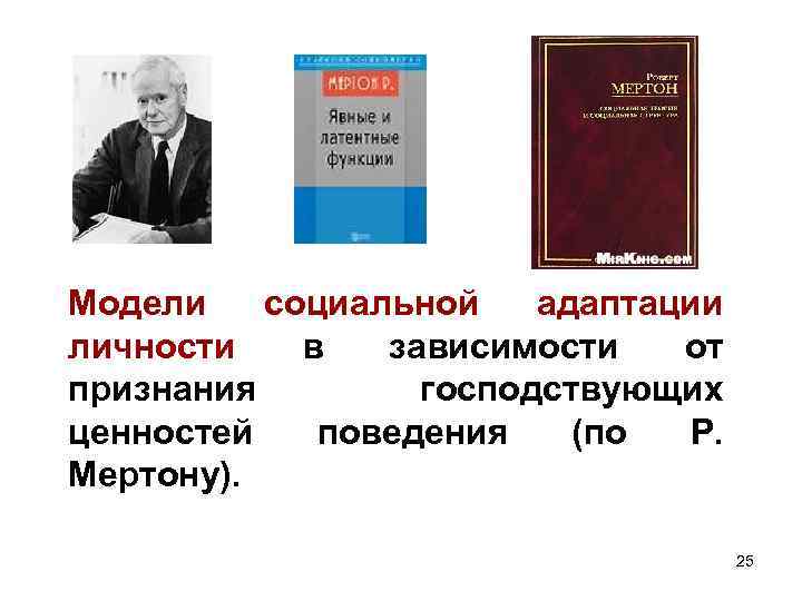 Модели социальной адаптации личности в зависимости от признания господствующих ценностей поведения (по Р. Мертону). Модели социальной адаптации личности в зависимости от признания господствующих ценностей поведения (по Р. Мертону).