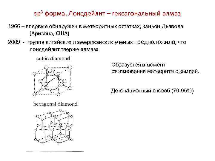 Что прочнее алмаза. Гексагональный Алмаз лонсдейлит. Лонсдейлит строение. Кристаллическая структура лонсдейлита. Лонсдейлит химическая формула.