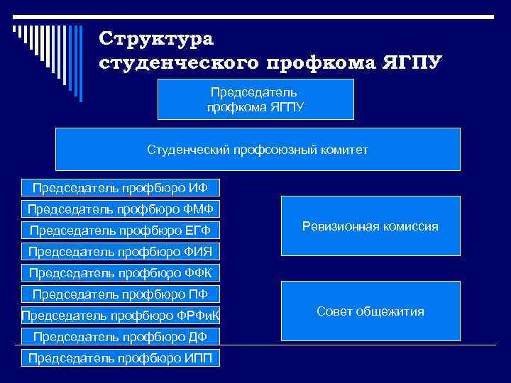 Схема профсоюзной организации структура первичной