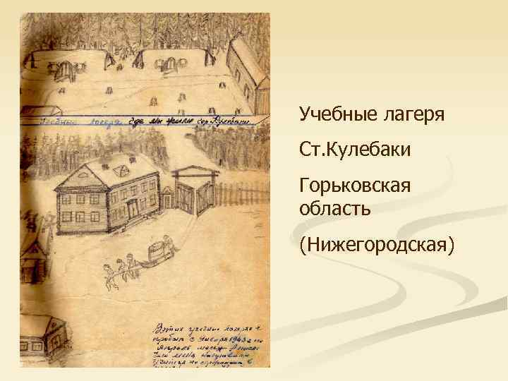 Учебные лагеря Ст. Кулебаки Горьковская область (Нижегородская) 