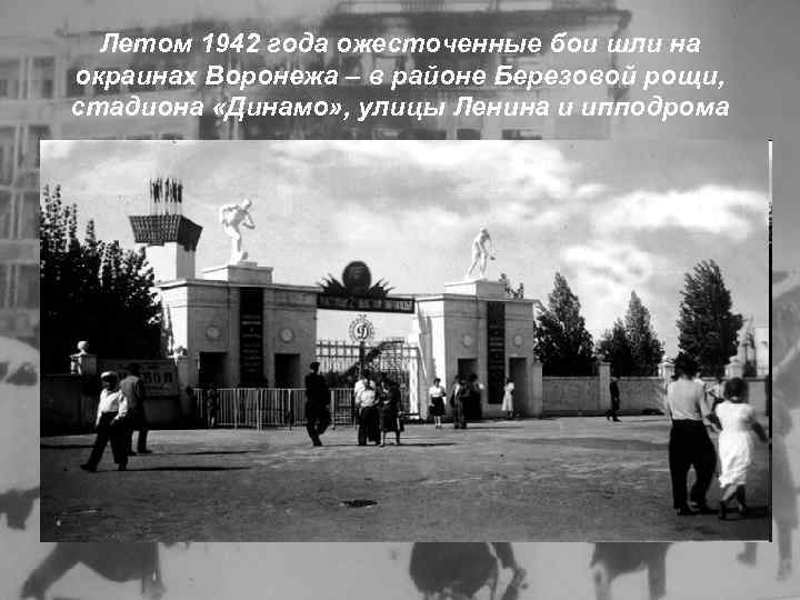 Летом 1942 года ожесточенные бои шли на окраинах Воронежа – в районе Березовой рощи,