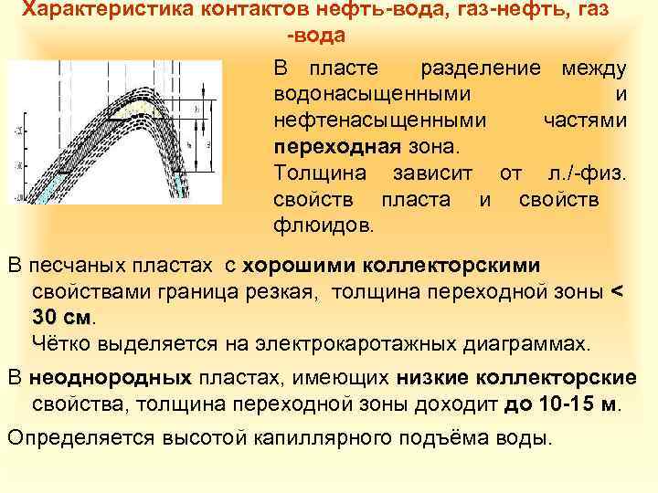 Нефть газ вода. Переходная зона в Пласте газа. Характеристика пластовых вод. Вода, нефть, ГАЗ В пластах. Переходная зона нефть вода.