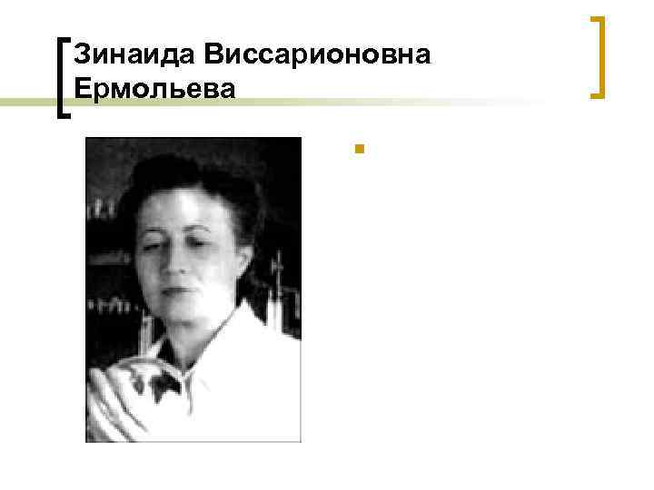 Зинаида Виссарионовна Ермольева n 