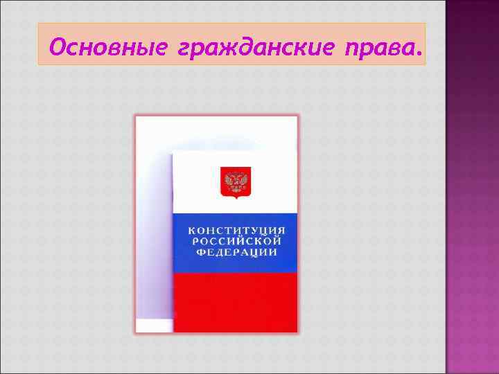 Основные гражданские права. 