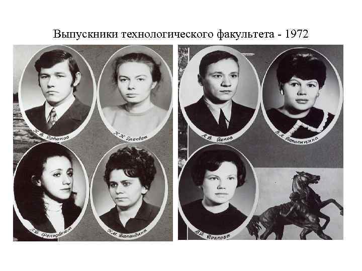 Выпускники технологического факультета - 1972 