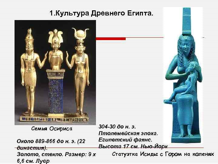 1. Культура Древнего Египта. 304 -30 до н. э. Птолемейская эпоха. Египетский фаянс. Около