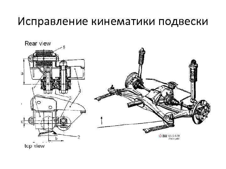 Исправление кинематики подвески 