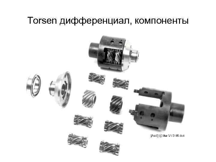 Torsen дифференциал, компоненты 
