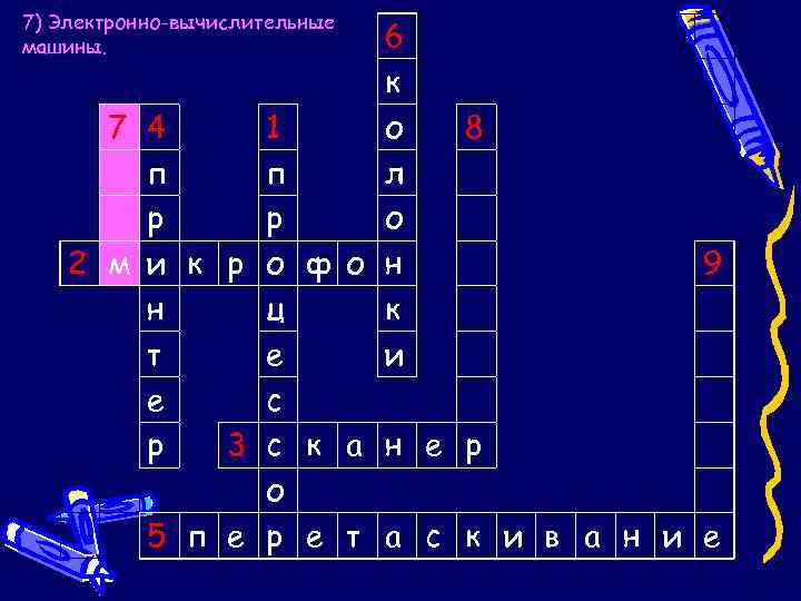 7) Электронно-вычислительные машины. 7 4 п р 2 м и н т е р