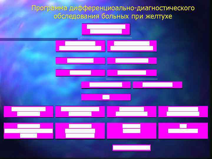 Программа дифференциоально-диагностического обследования больных при желтухе 