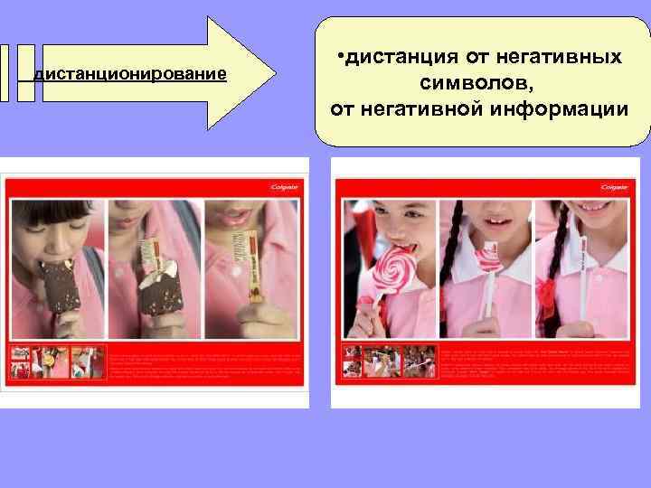 дистанционирование • дистанция от негативных символов, от негативной информации 