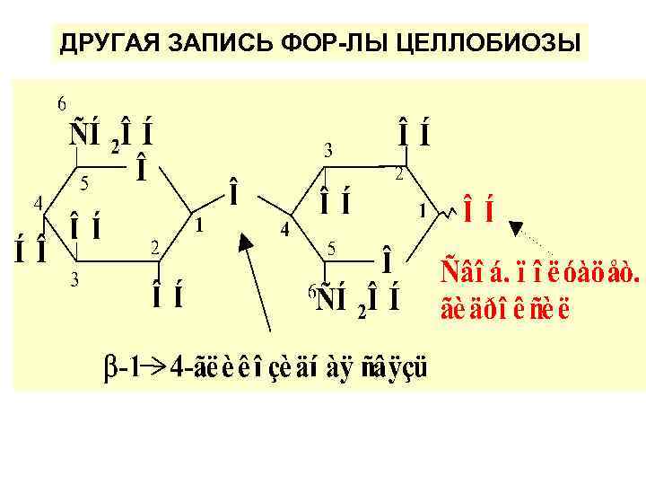 ДРУГАЯ ЗАПИСЬ ФОР-ЛЫ ЦЕЛЛОБИОЗЫ 