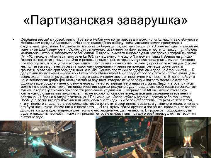  «Партизанская заварушка» • Середина второй мировой, армия Третьего Рейха уже почти завоевала всех,