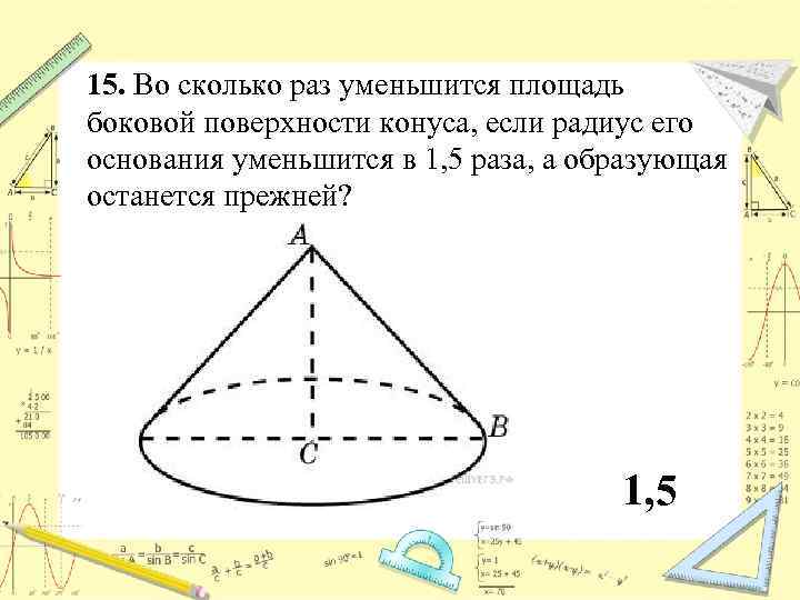 Длина поверхности конуса