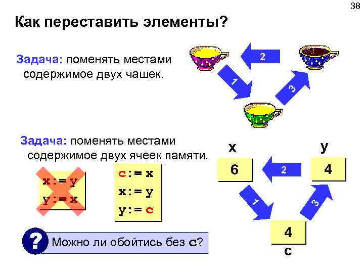 Vector поменять местами элементы