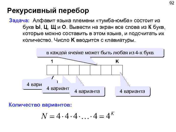 Алфавит племени состоит из букв