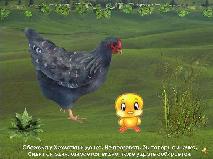 Сбежала у Хохлатки и дочка. Не прозевать бы теперь сыночка. Сидит он один, озирается,