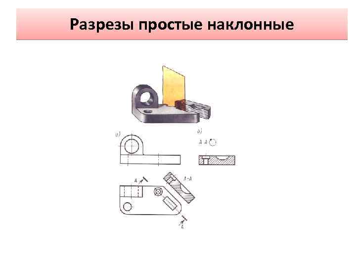 Разрезы простые наклонные 