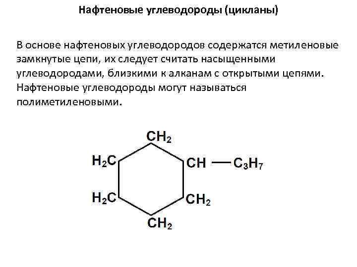 Состав нефти алканы