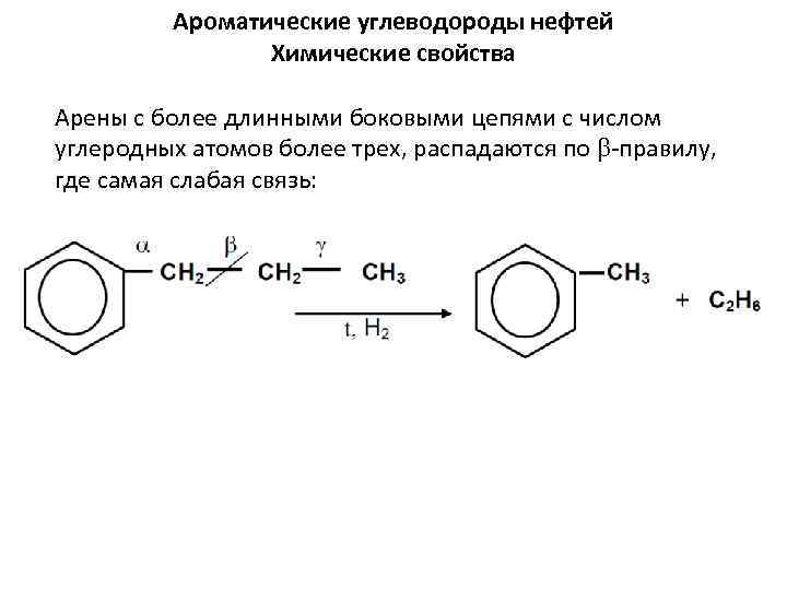 Химические свойства арен