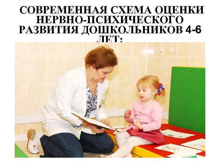 СОВРЕМЕННАЯ СХЕМА ОЦЕНКИ НЕРВНО-ПСИХИЧЕСКОГО РАЗВИТИЯ ДОШКОЛЬНИКОВ 4 -6 ЛЕТ: 