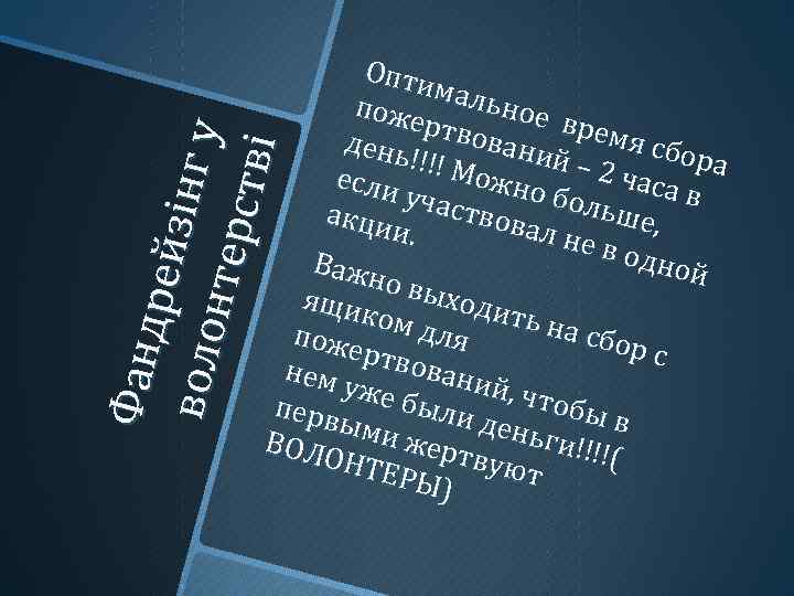 Фа нд р ей з і нг у в оло нт ер ств і