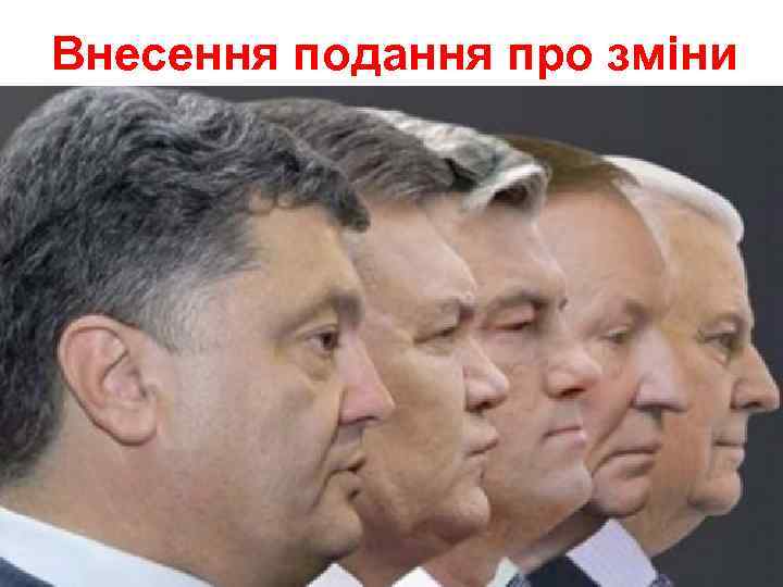 Внесення подання про зміни 