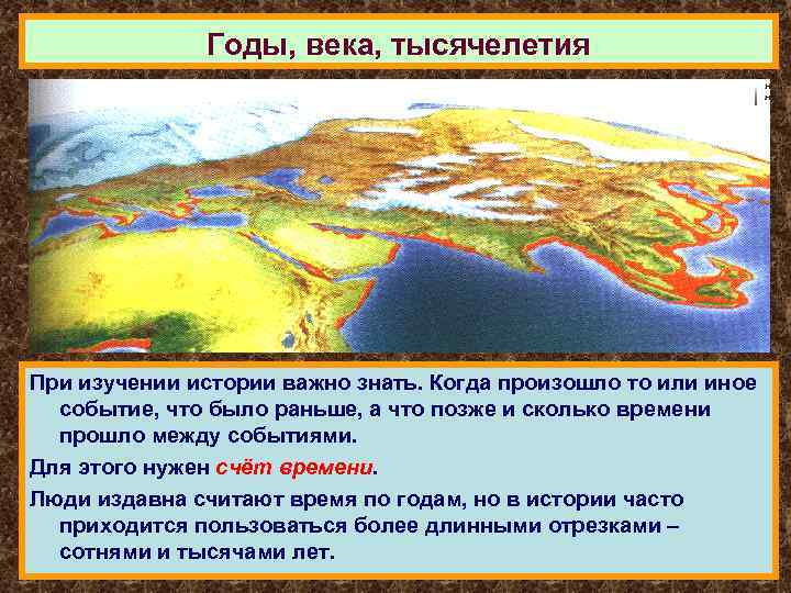 Годы, века, тысячелетия При изучении истории важно знать. Когда произошло то или иное событие,