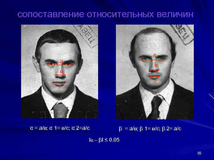 сопоставление относительных величин а а в в с с α = а/в; α 1=
