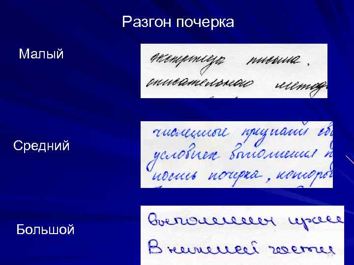 Почерк в криминалистике. Разгон почерка. Размер почерка. Разгон почерка криминалистика. Средний разгон почерка.