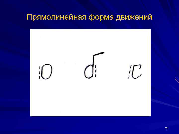 Прямолинейная форма движений 73 