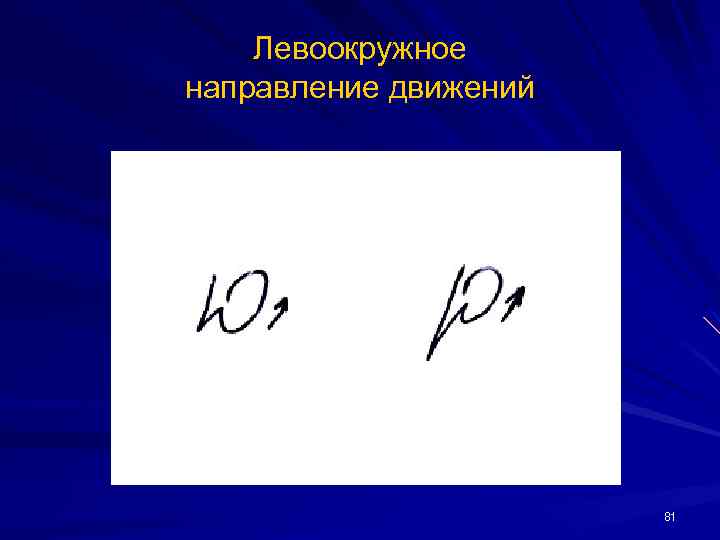 Левоокружное направление движений 81 