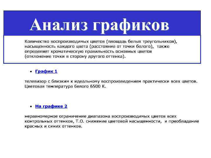 Анализ графиков 