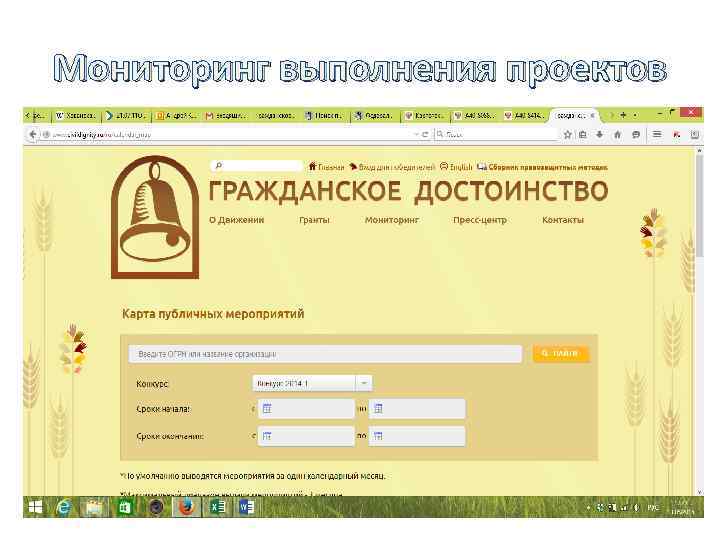 Мониторинг выполнения проектов 