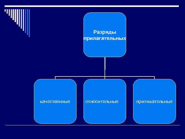Разряды прилагательных качественные относительные притяжательные 