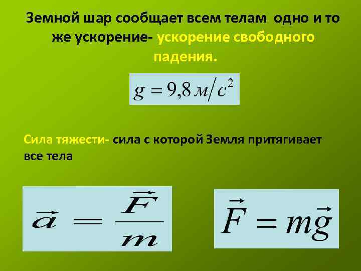 Сила свободного ускорения