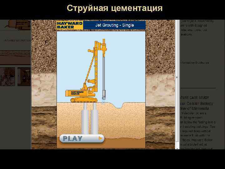 Струйная цементация 