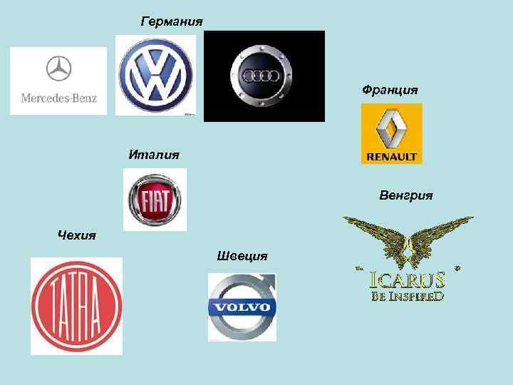 Германия Франция Италия Венгрия Чехия Швеция 