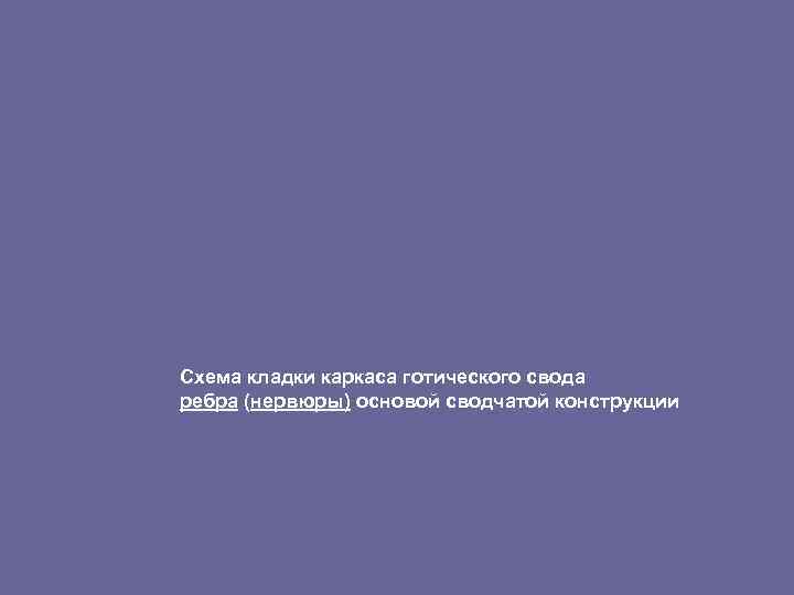 Схема кладки каркаса готического свода ребра (нервюры) основой сводчатой конструкции 