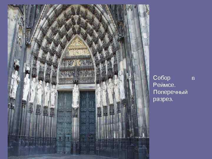 Собор в Реймсе. Поперечный разрез. 