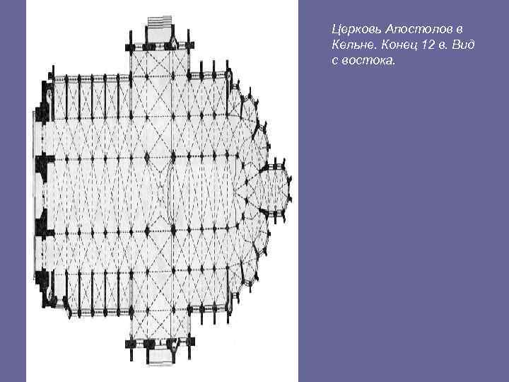Церковь Апостолов в Кельне. Конец 12 в. Вид с востока. 
