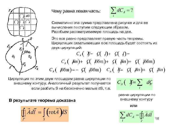 Чему равна левая часть: Схематично эта сумма представлена рисунке и для ее вычисления поступим
