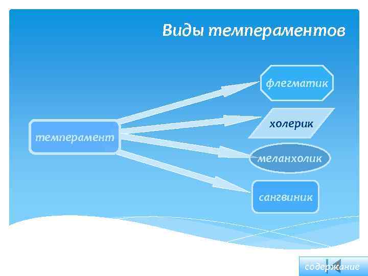 Виды темпераментов флегматик темперамент холерик меланхолик сангвиник содержание 
