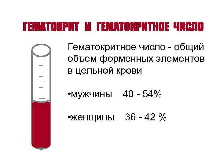 Гематокрит повышен у мужчин