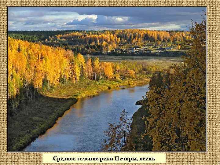 Среднее течение реки Печоры, осень 