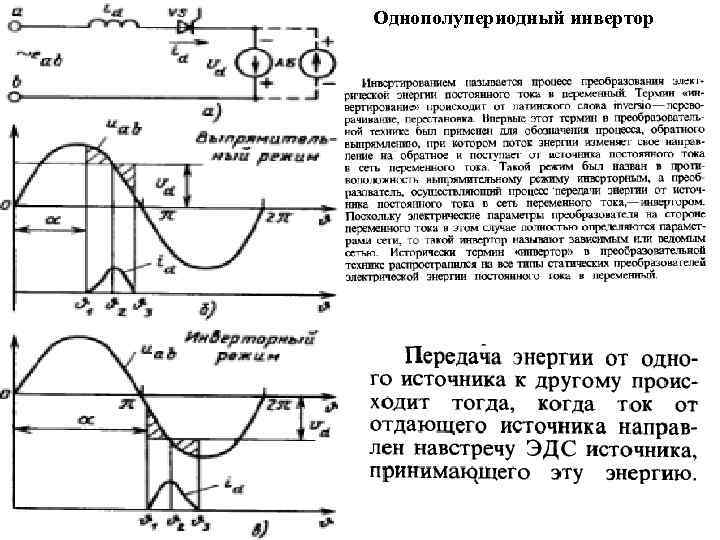 Однополупериодный инвертор 