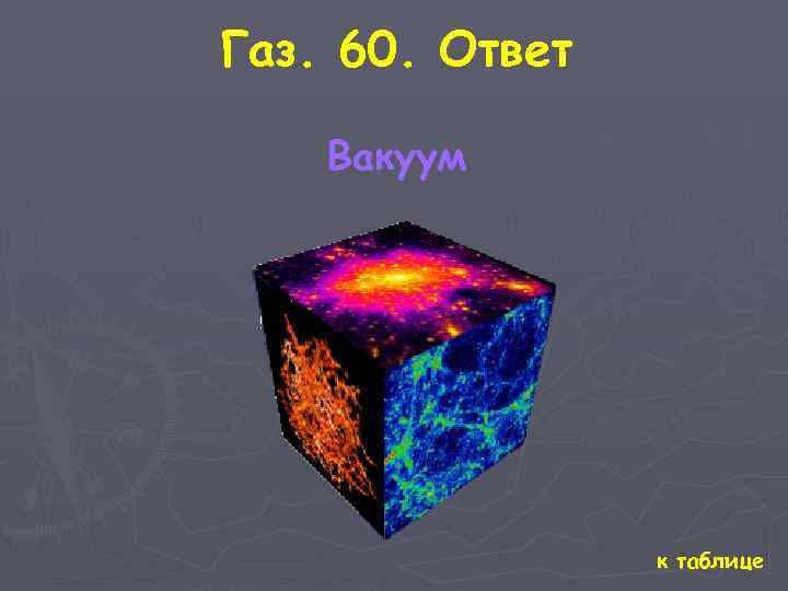 Газ. 60. Ответ Вакуум к таблице 