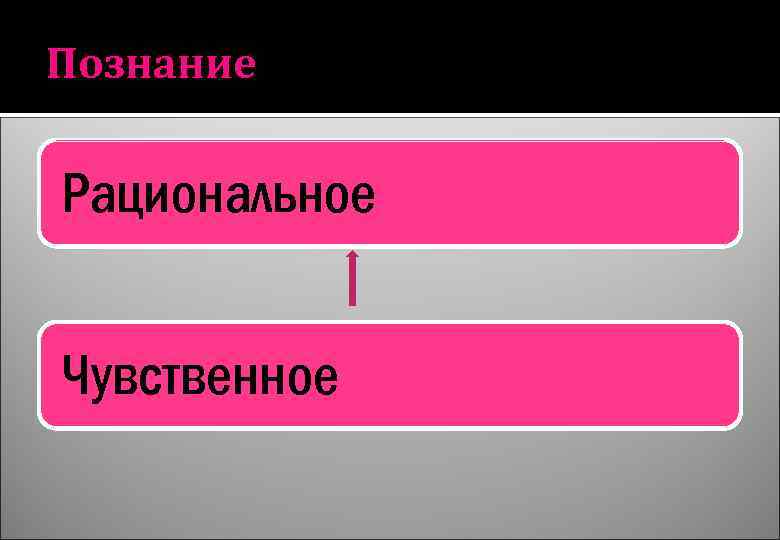 Познание Рациональное Чувственное 